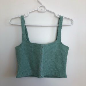 Capulet Teal Crop Top Tank